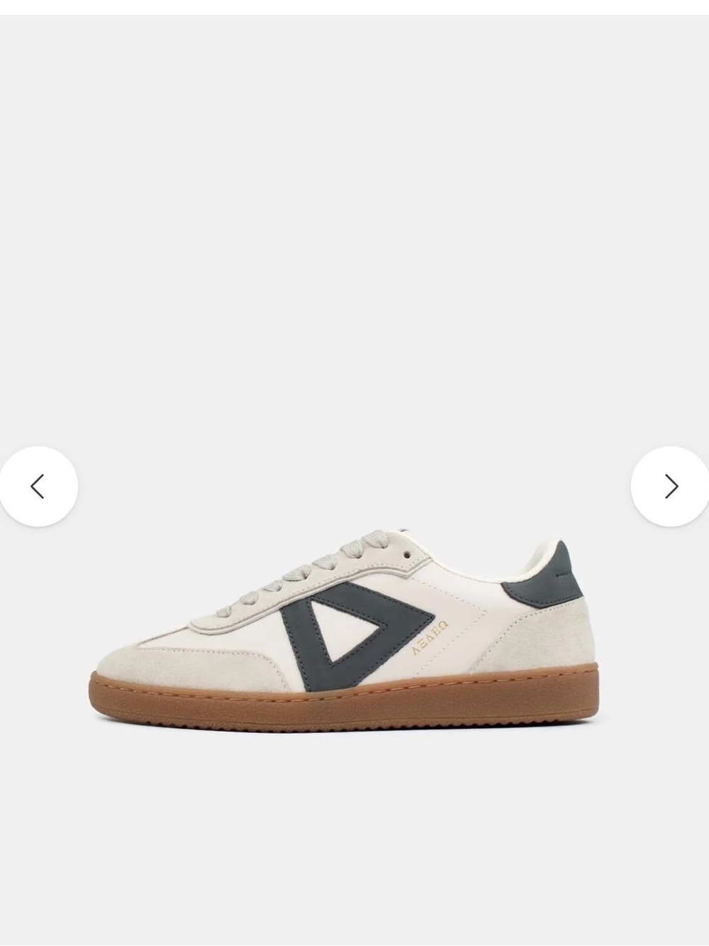 Low-Top Men's Sneakers in Off-White and Dark Gray by Axel Arigato